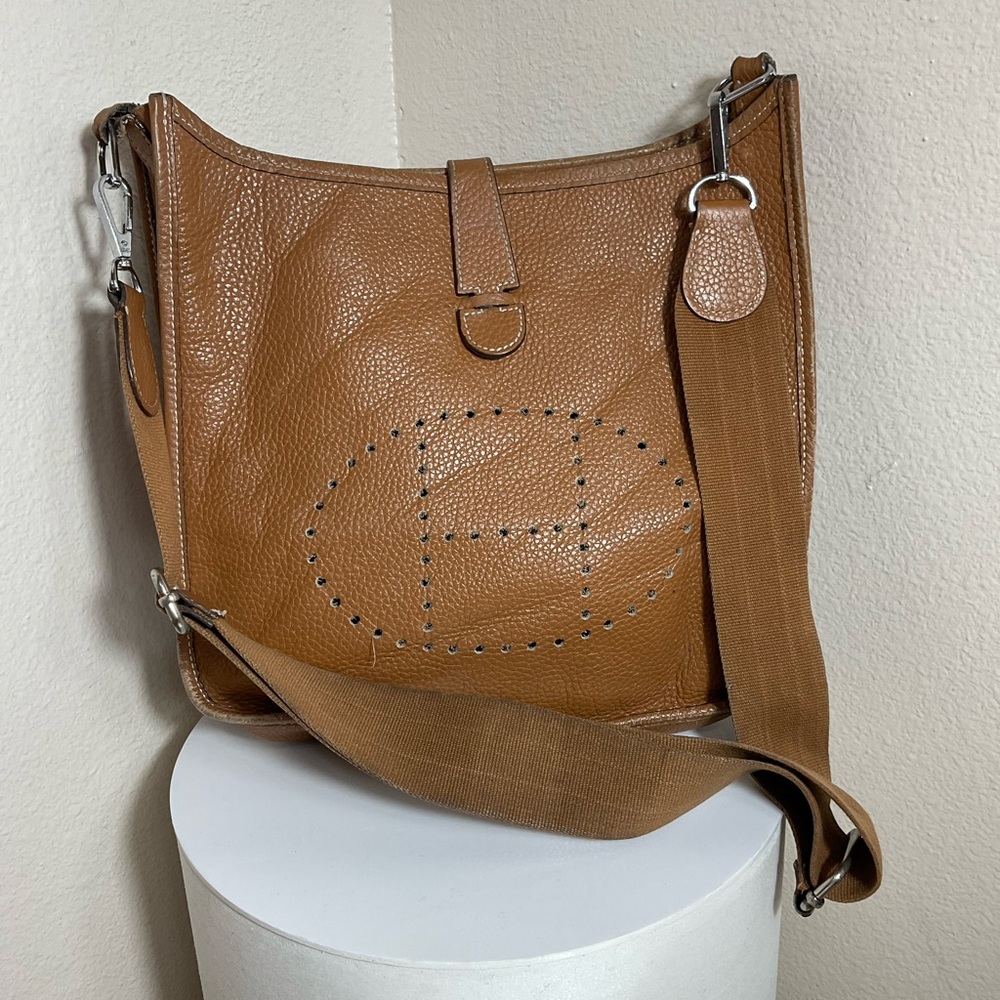 Hermes Tan Leather Shoulder Bag